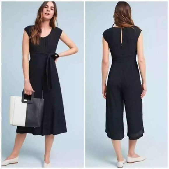Anthropologie Pants - Anthropologie Sleeveless Cropped Leg Jumpsuit